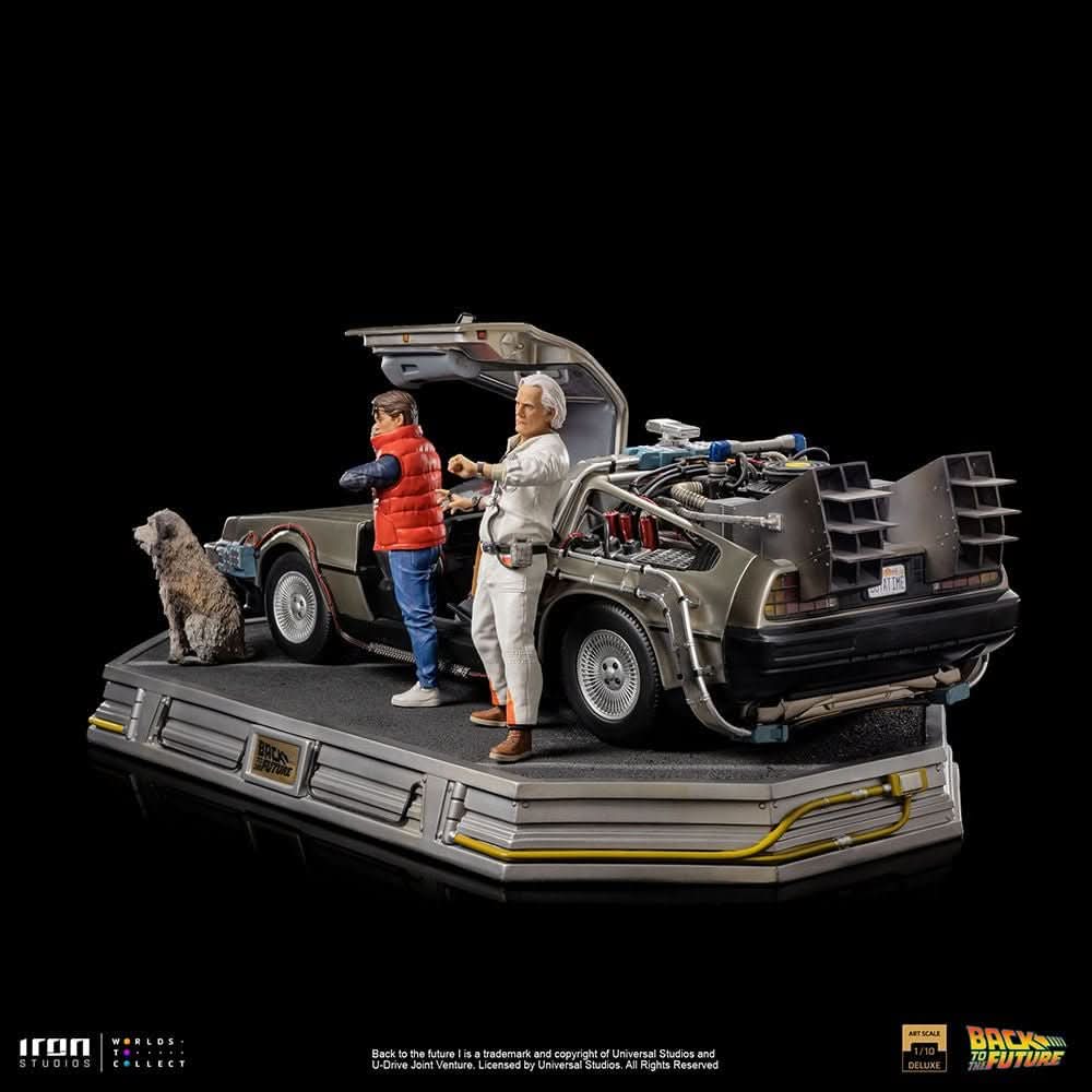 Statue Delorean Full Set Deluxe - Back to the Future - Art Scale 1/10