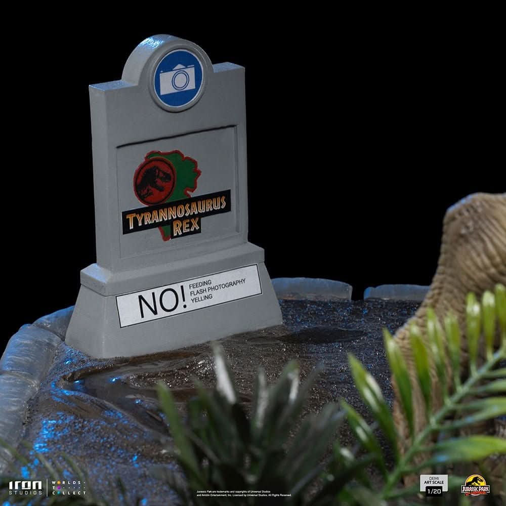 Statue T-Rex Attack Donald Gennaro - Jurassic Park - Demi Scale 1/20