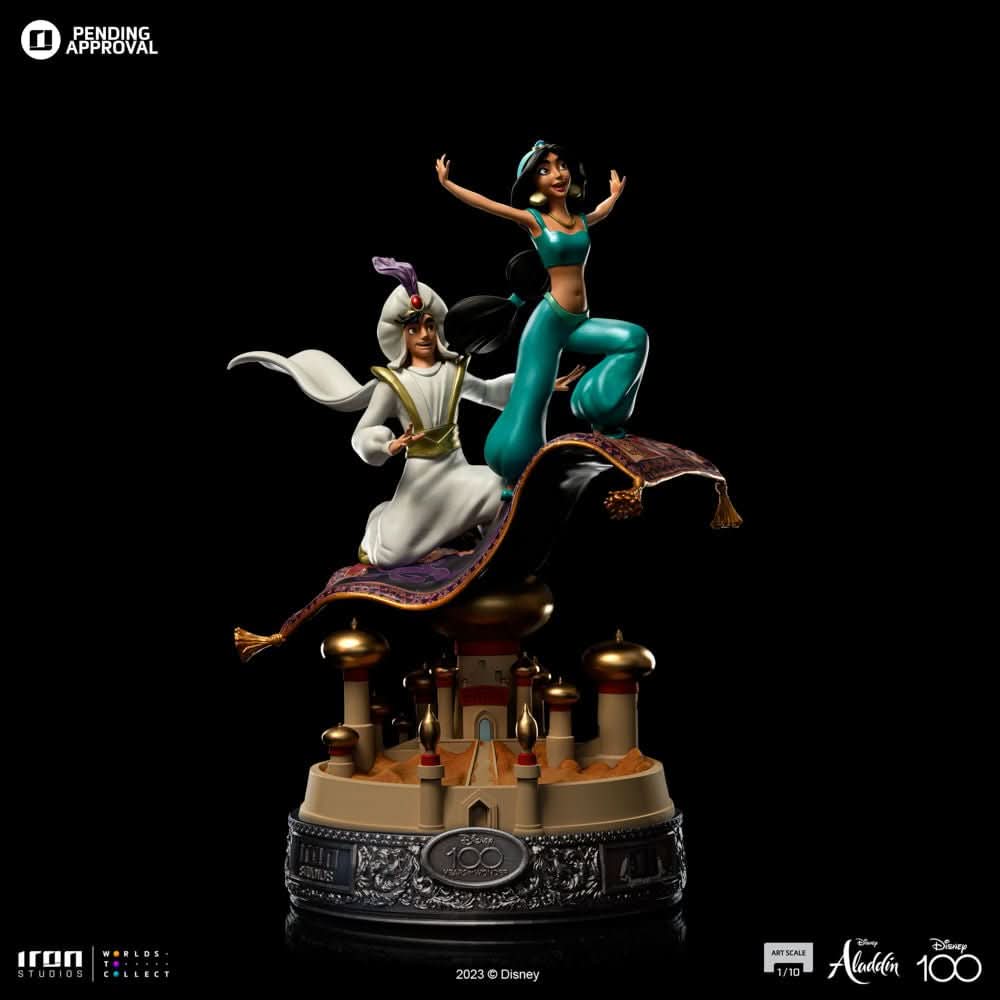 Aladdin and Jasmine Statue 100 Years Version - Disney 100th - Aladdin - Art Scale 1/10