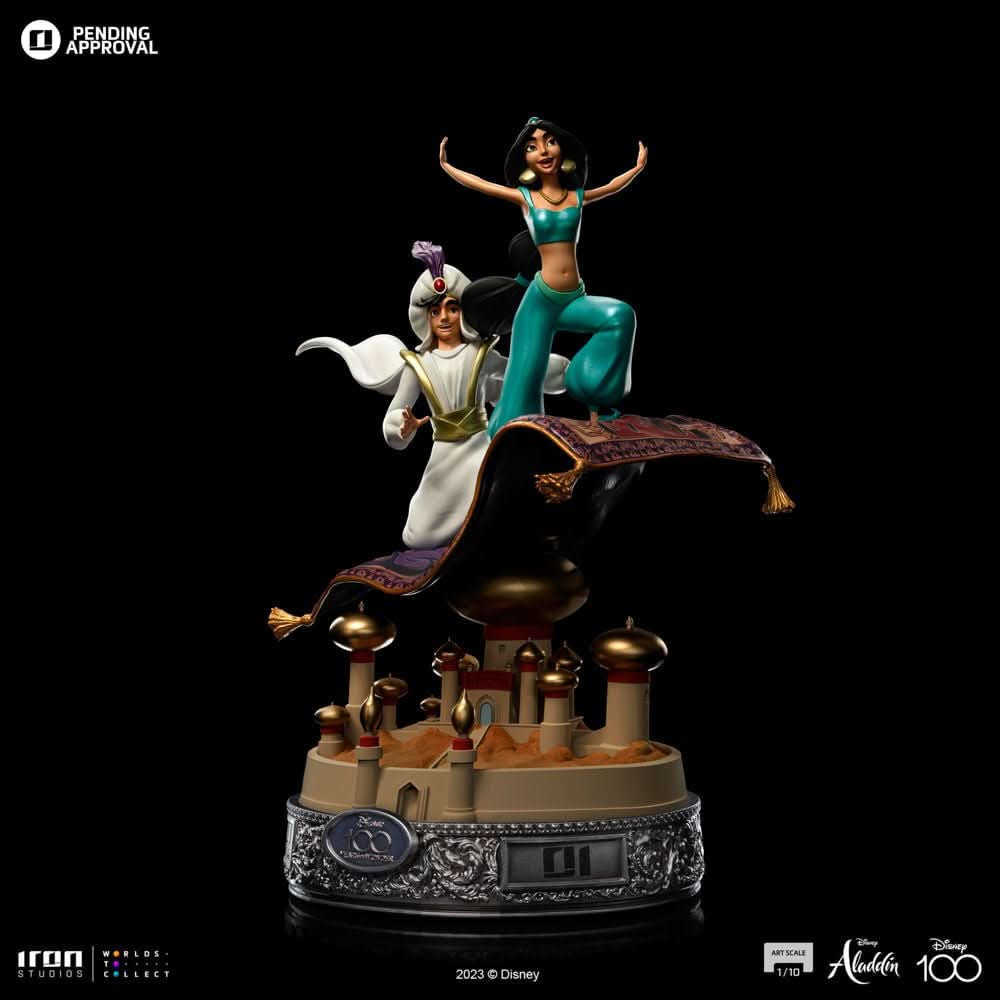 Aladdin and Jasmine Statue 100 Years Version - Disney 100th - Aladdin - Art Scale 1/10