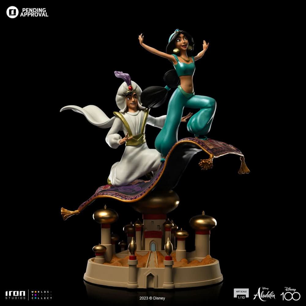 Aladdin and Jasmine Statue - Disney 100th - Art Scale 1/10