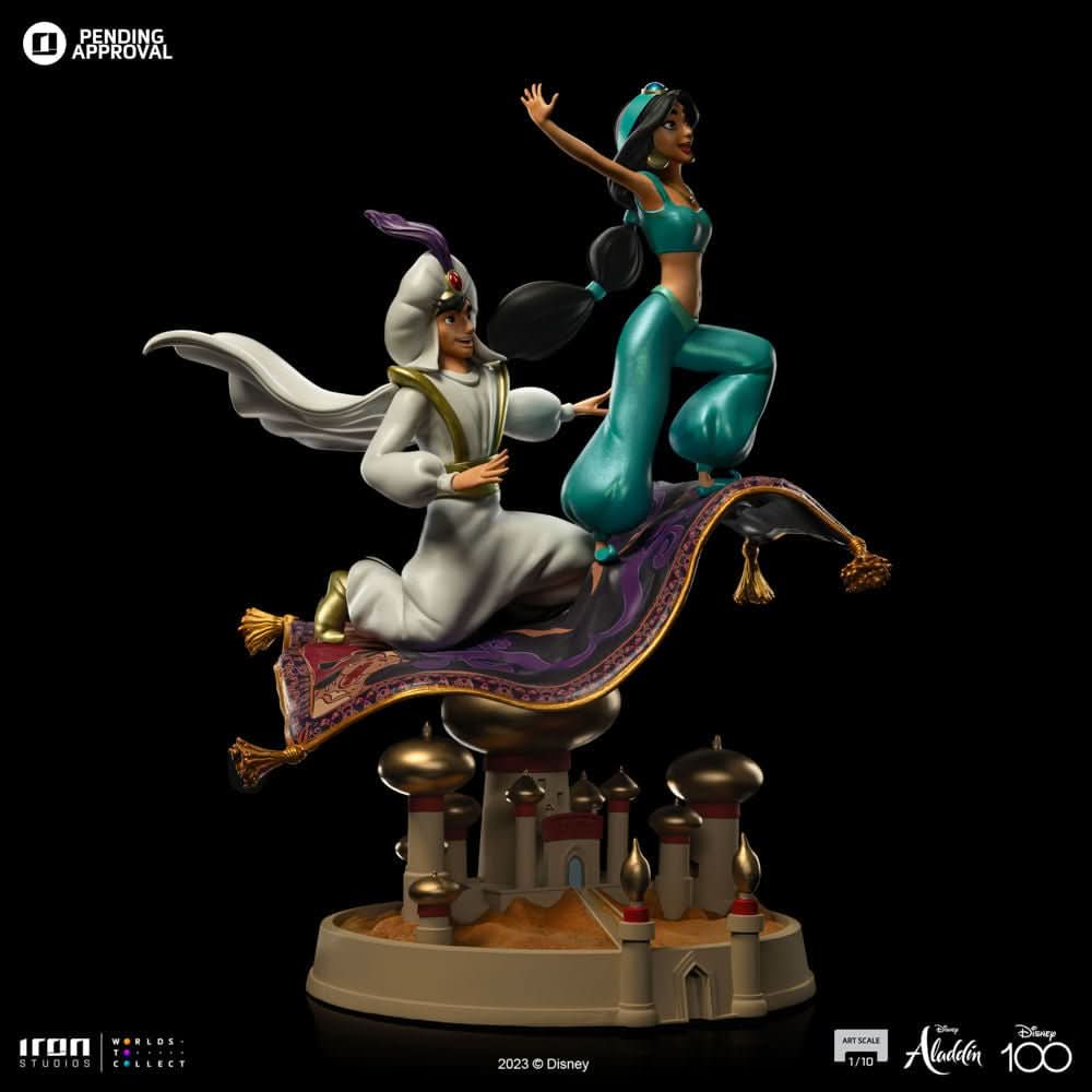 Aladdin and Jasmine Statue - Disney 100th - Art Scale 1/10
