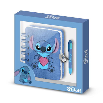 Coffret Journal + Stylo 6 Couleurs Disney Lilo & Stitch « Heart »