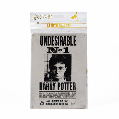 Plaque en métal A5 Harry Potter - Indésirable n° 1