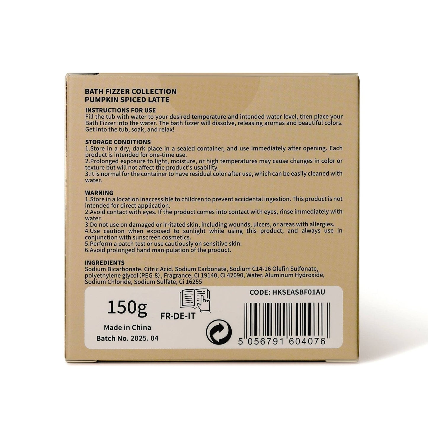 Pumpkin spice latte scent for autumn bubble bath