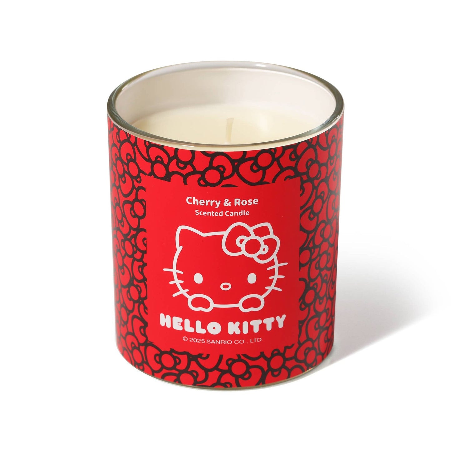 Red Candle with Original Hello Kitty Print, Cherry &amp; Rose Scent