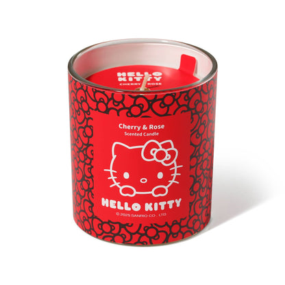 Red Candle with Original Hello Kitty Print, Cherry &amp; Rose Scent