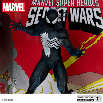 spider man 1 6th scale collectible with scene comic marvel super heroes secret wars 8 mcfarlane toys