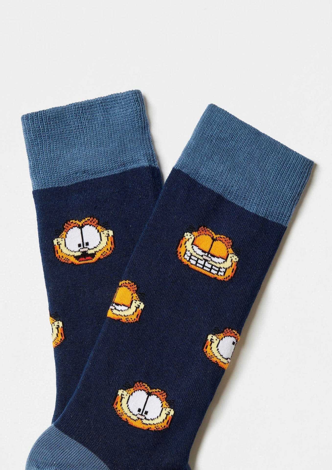 BeGarfield Faces Navy Socken