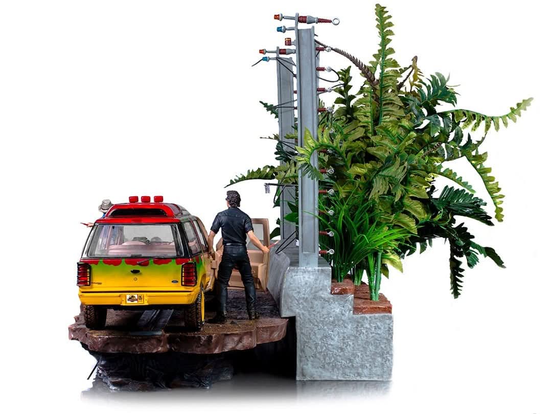 T-Rex Attack Statue - Jurassic Park (SET B) - Art Scale 1/10
