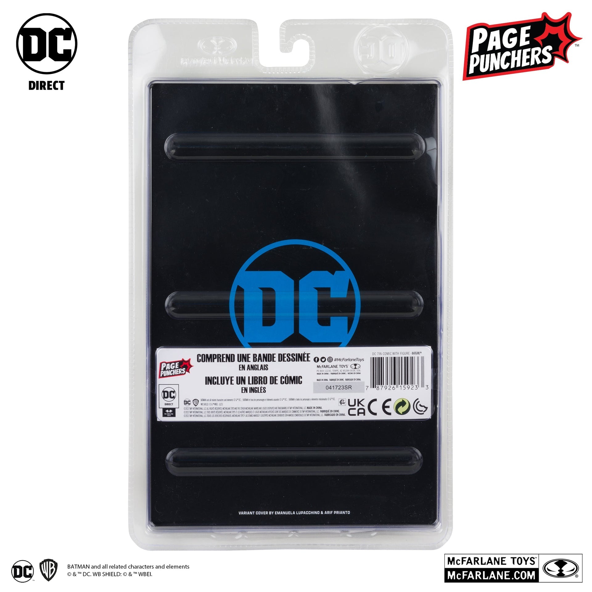 batgirl 7 figure with batman fighting the frozen comic page punchers