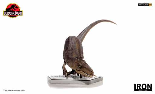 Statue Kauernder Velociraptor - Jurassic Park - Art Scale 1/10