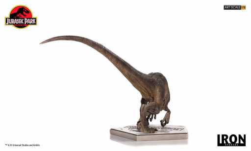 Statue Kauernder Velociraptor - Jurassic Park - Art Scale 1/10