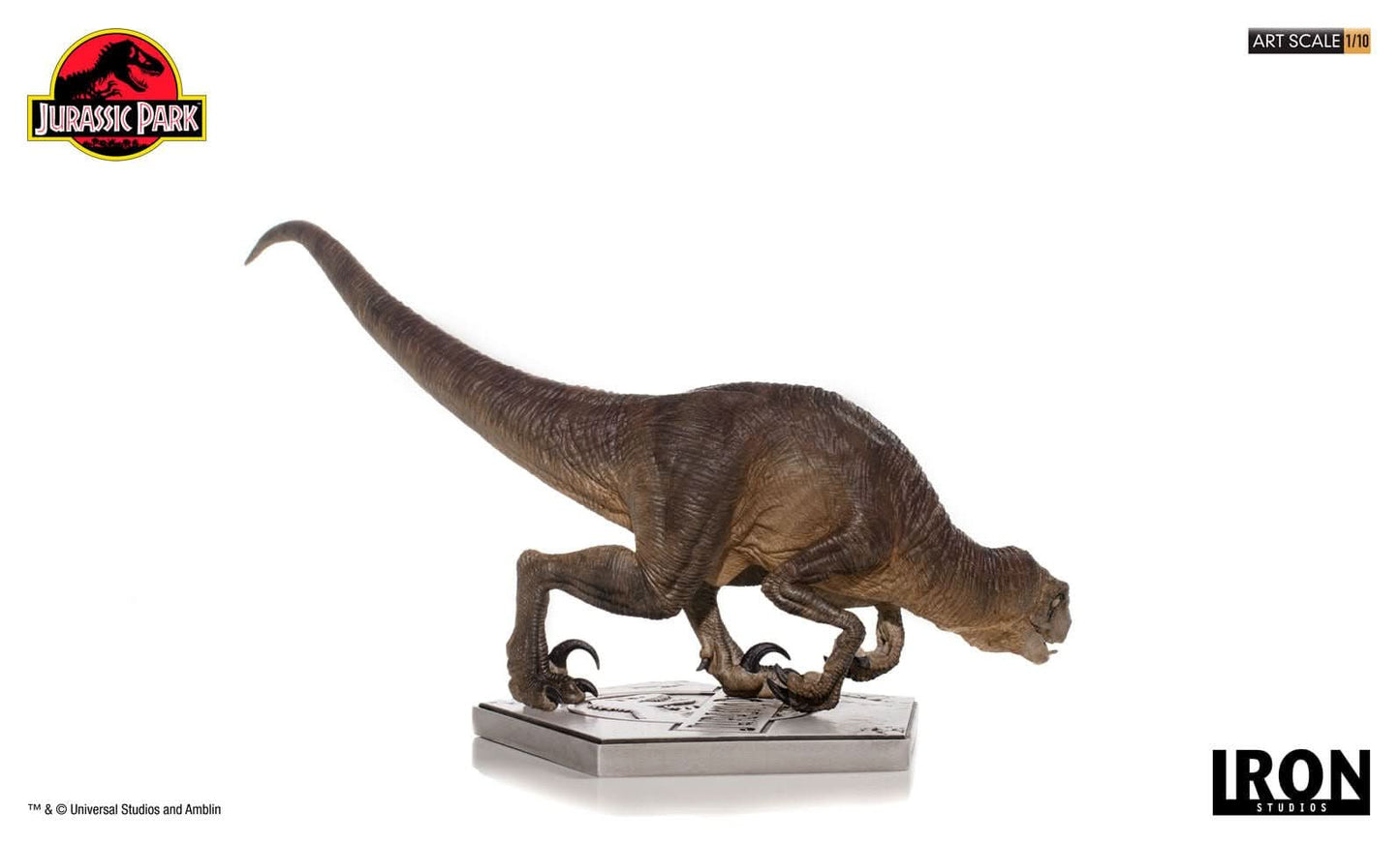 Statue Kauernder Velociraptor - Jurassic Park - Art Scale 1/10