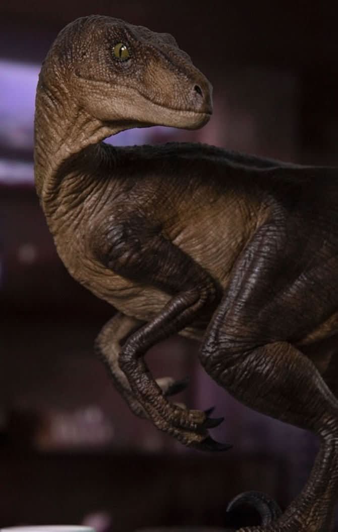 Statue Velociraptoren im Küchendiorama - Jurassic Park - Art Scale 1/10