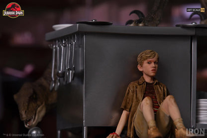 Statue Velociraptoren im Küchendiorama - Jurassic Park - Art Scale 1/10