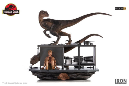 Statue Velociraptoren im Küchendiorama - Jurassic Park - Art Scale 1/10