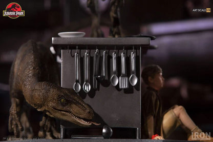 Statue Velociraptoren im Küchendiorama - Jurassic Park - Art Scale 1/10