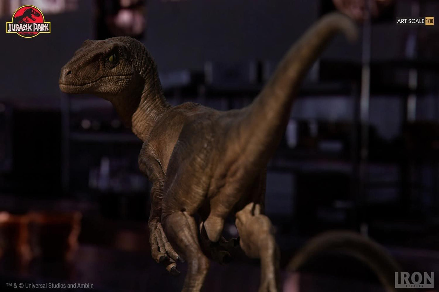 Statue Velociraptoren im Küchendiorama - Jurassic Park - Art Scale 1/10