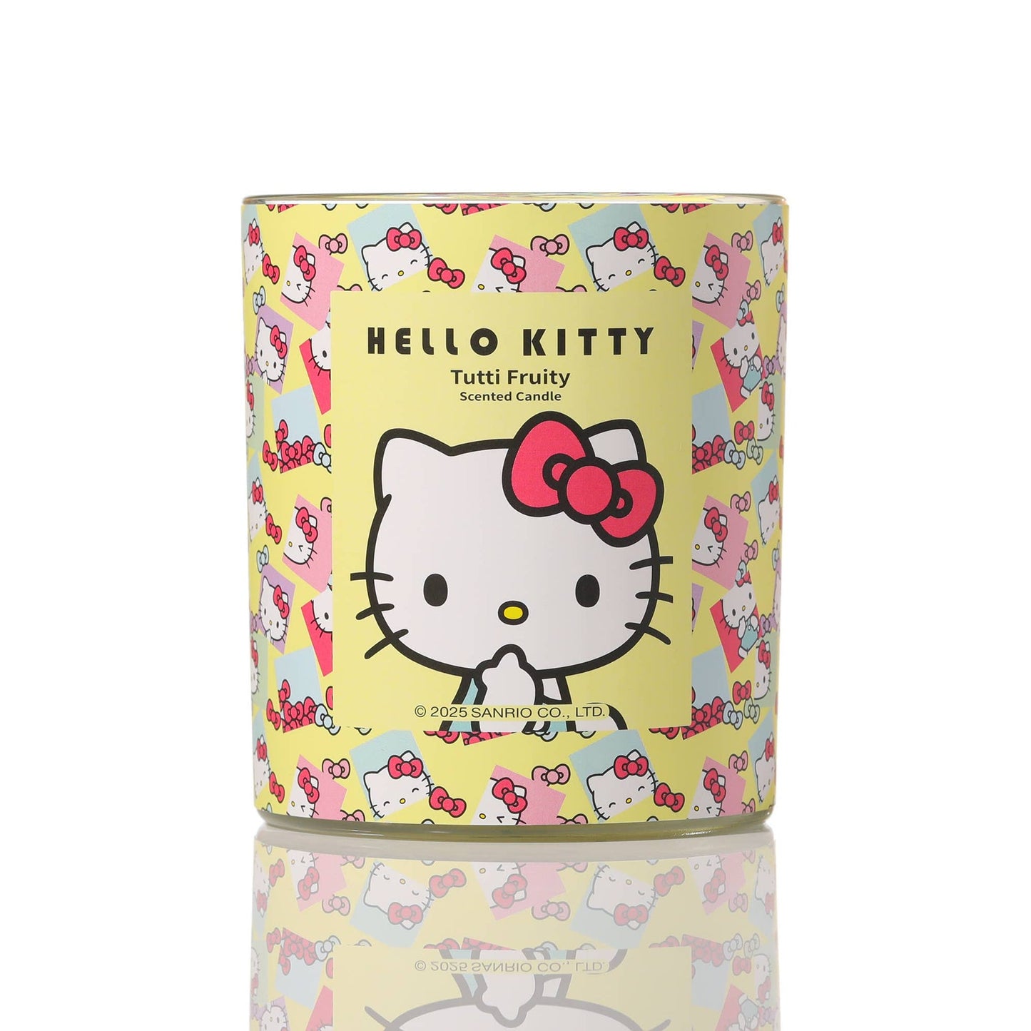 Hello Kitty Original Duftkerze, gelb, mit Tutti-Frutti-Duft