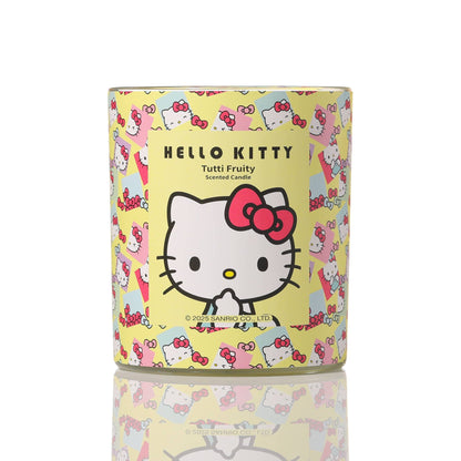 Hello Kitty Original Duftkerze, gelb, mit Tutti-Frutti-Duft