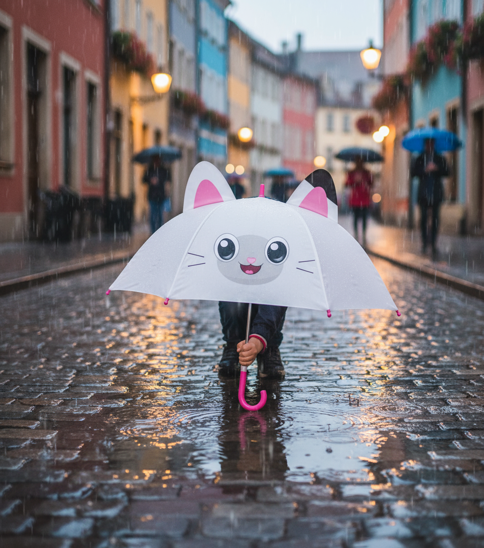 Gabbys Puppenhaus-Regenschirm mit Ohren