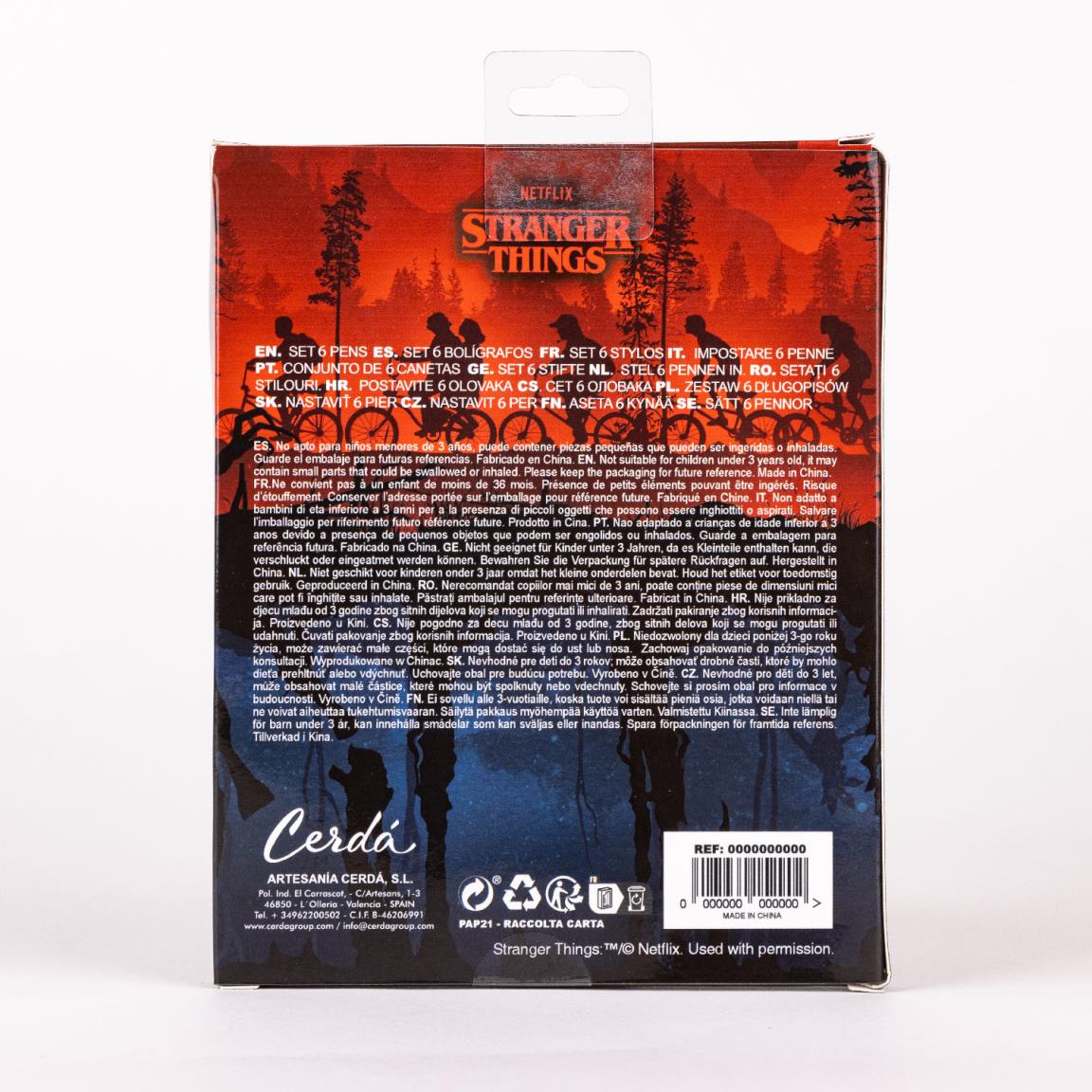 Set mit 6 Stranger Things-Kugelschreibern
