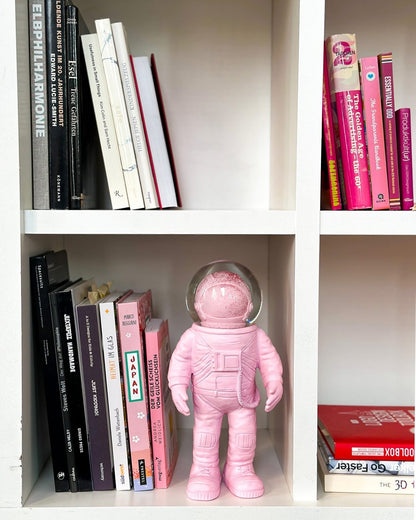 Boule à Neige Astronaute Géant Rose