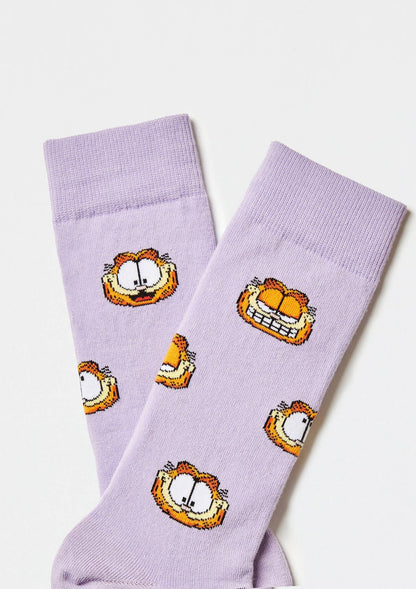 BeGarfield Faces Mauve Socks