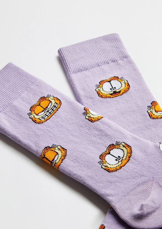 BeGarfield Faces Mauve Socken