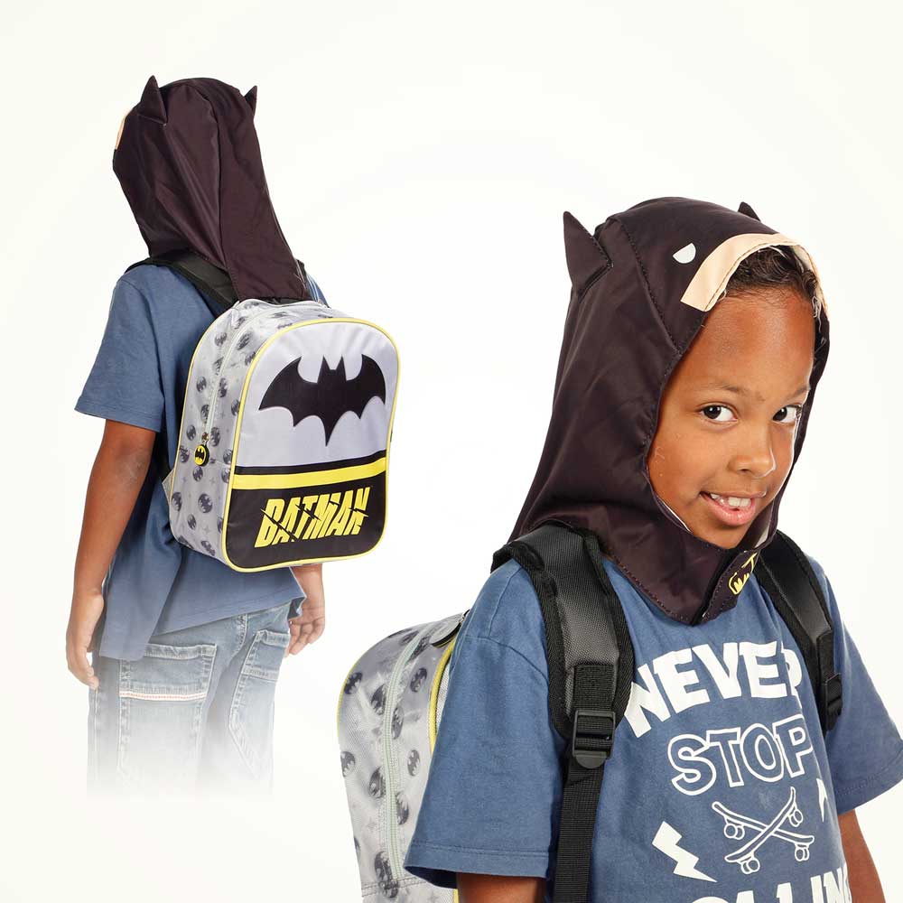 DC Comics Batman Chibi Kapuzenrucksack, Grau