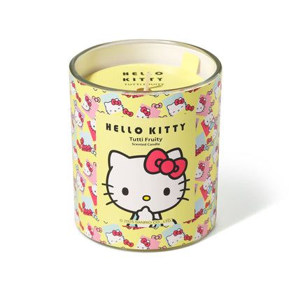 Hello Kitty Original Duftkerze, gelb, mit Tutti-Frutti-Duft