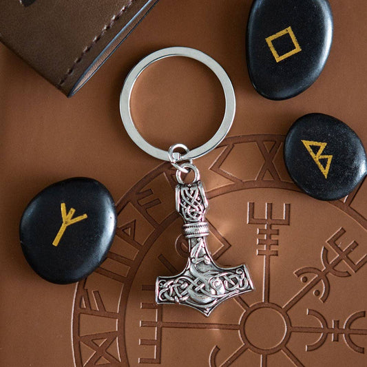 Viking Hammer Keychain - Mjölnir