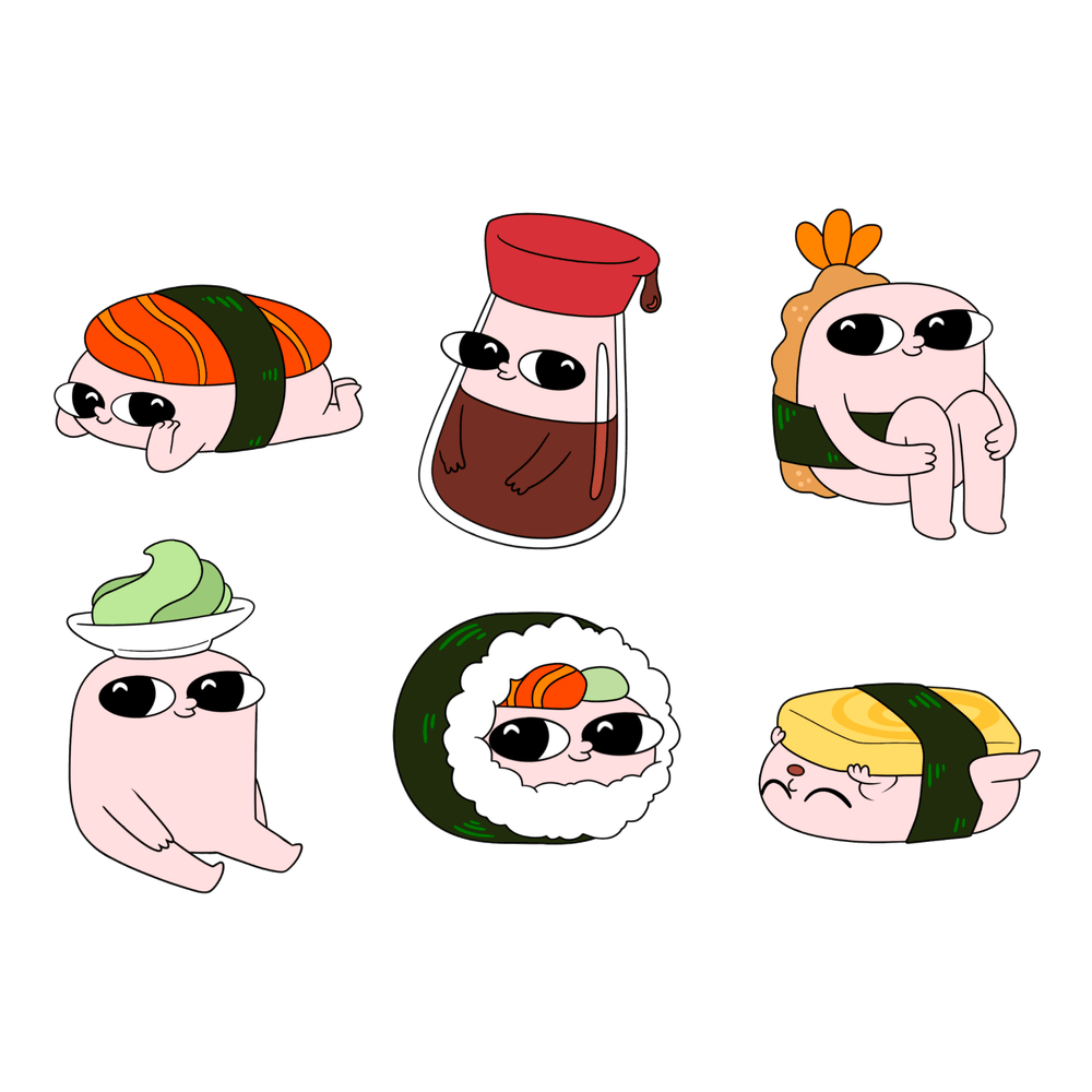KetNipz Sushi Pin-Set
