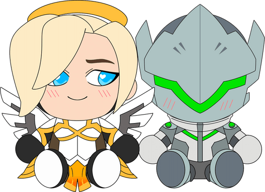 Genji- & Mercy-Plüschfigur (23 cm)
