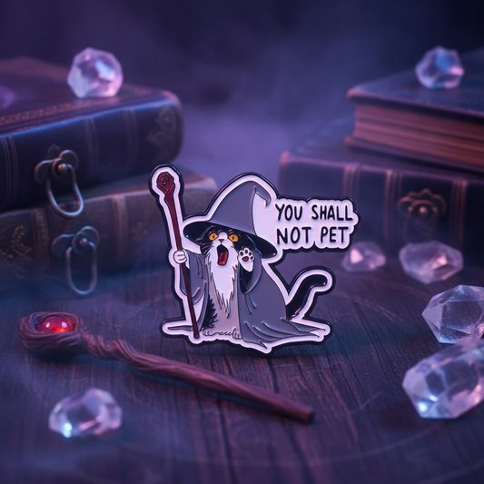 Anstecknadel Katze "Du sollst nicht streicheln"