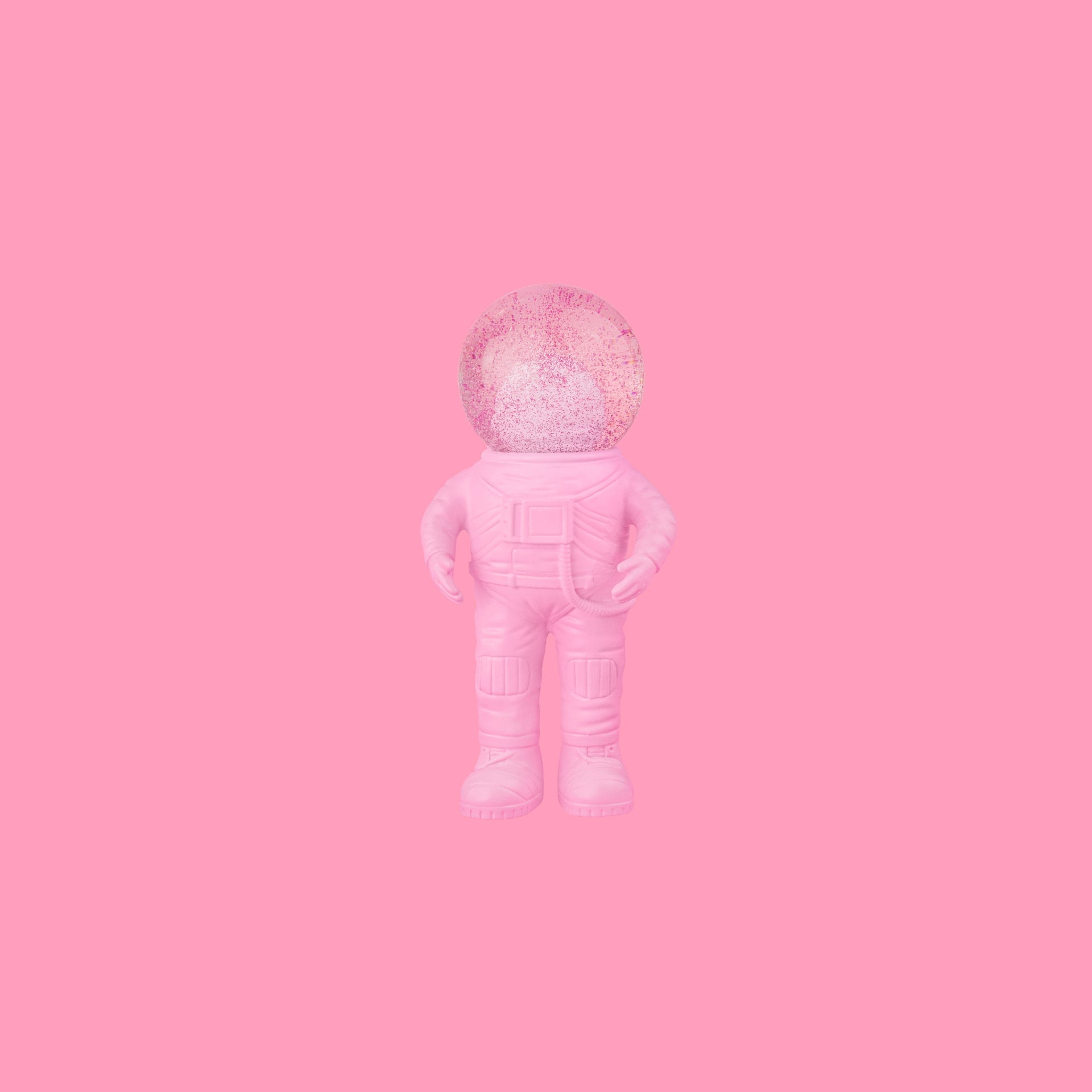 boule a neige astronaute petit rose donkey