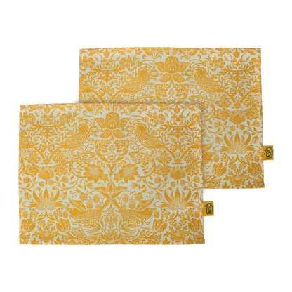 William Morris Recycled Cotton Placemats & Napkins - Yellow