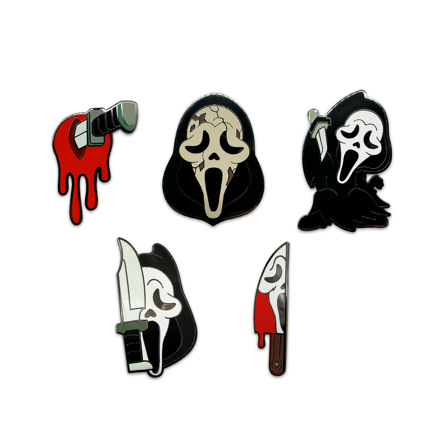 Ghost Face Anstecknadel-Set