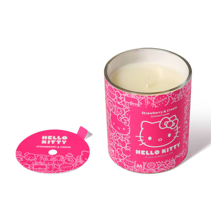 Original Hello Kitty Printed Candle, Strawberry &amp; Cream Scent