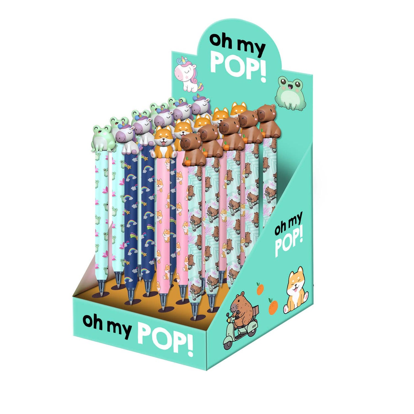Oh My Pop Mix Displaybox – 24 Stück radierbarer Gelstift