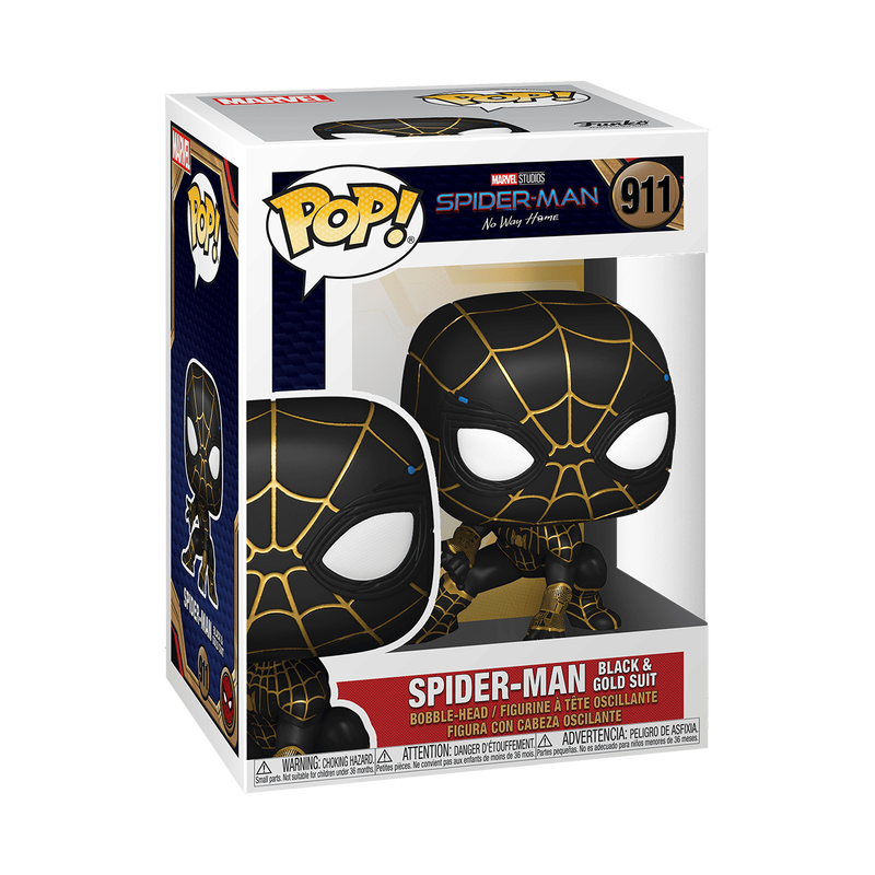 Pop! Spider-Man Costume Noir & Or