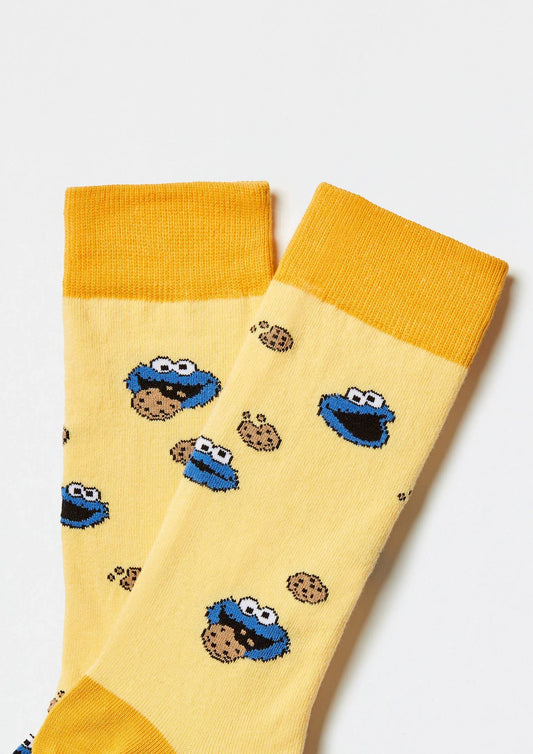 BeSesameStreet Krümelmonster gelbe Socken