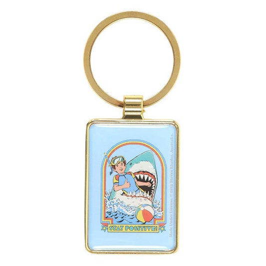 „Bleib positiv“-Schlüsselanhänger von Steven Rhodes