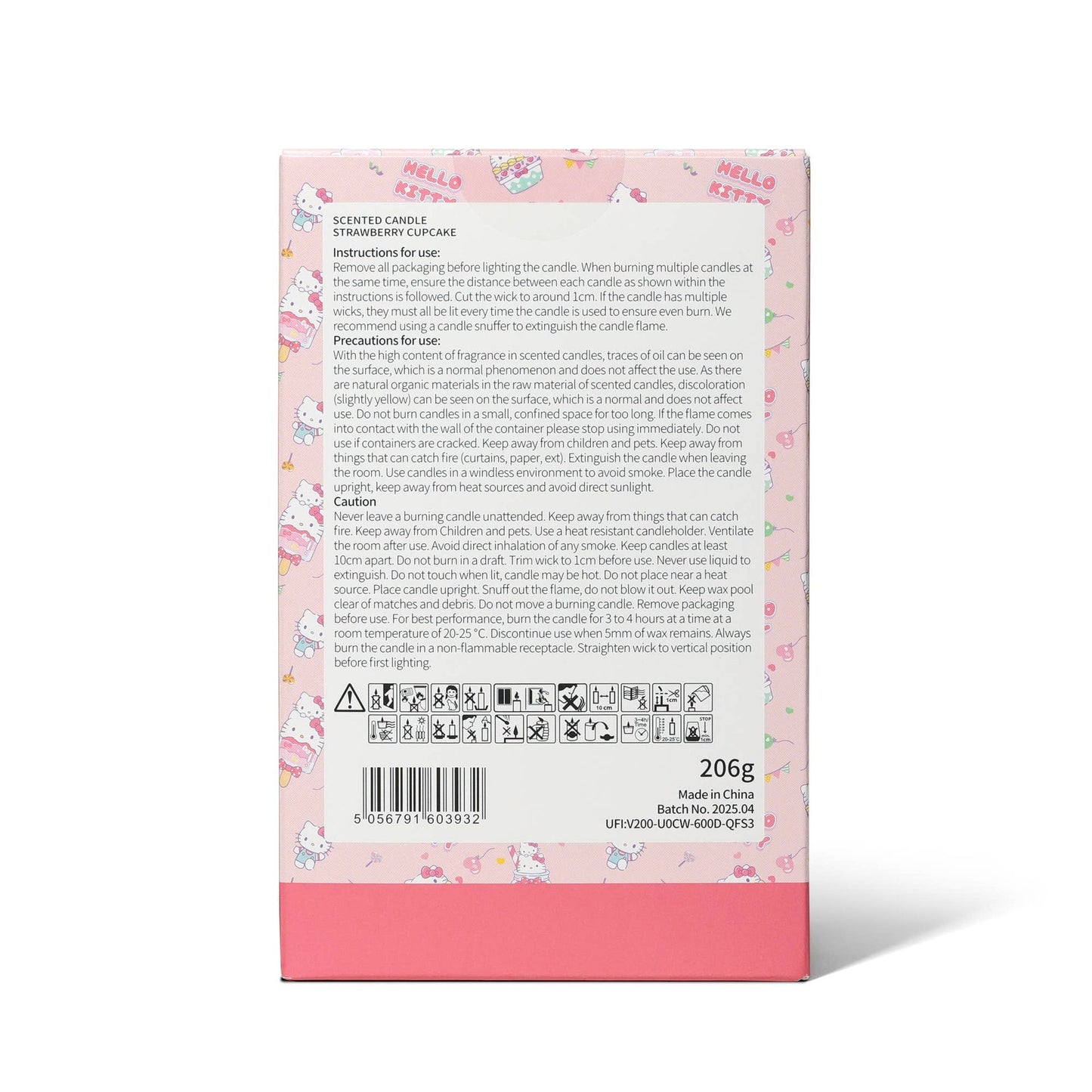 Strawberry scented candle, Hello Kitty Bakery