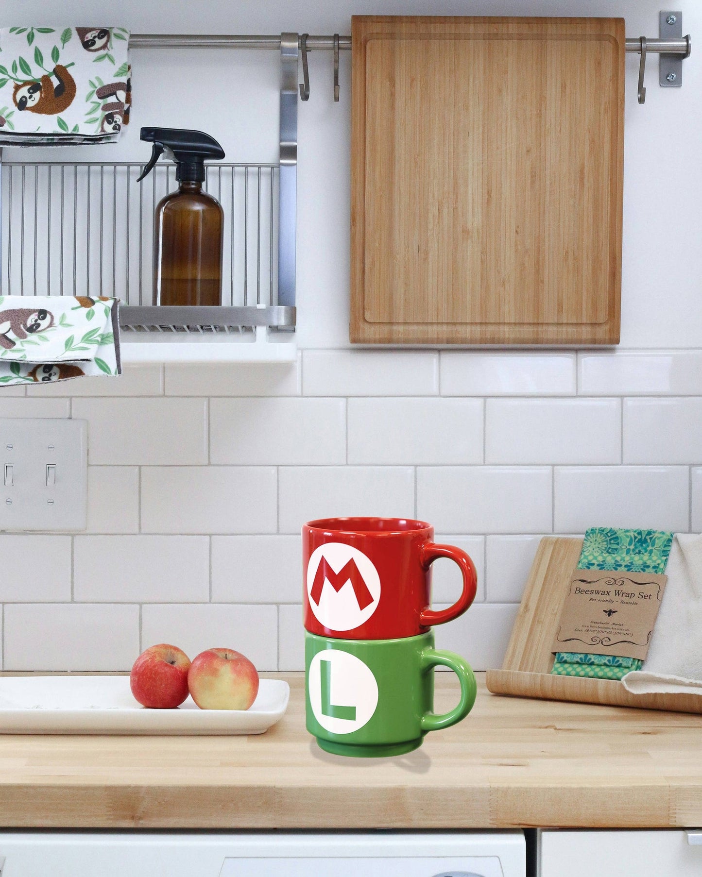 Super Mario Stackable Mugs - Luigi & Mario