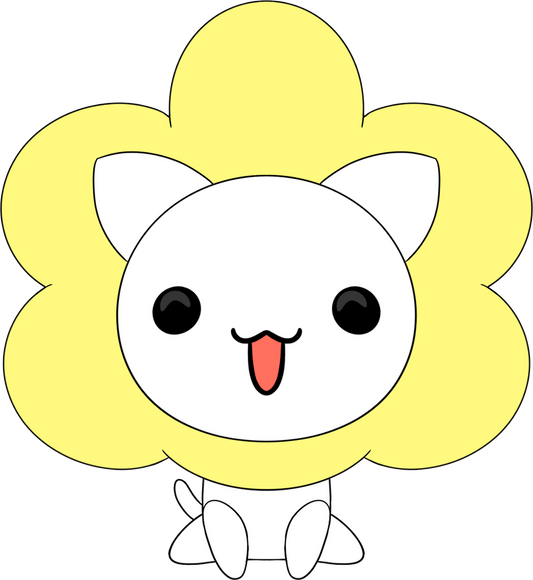 Blumenkatze Plüsch (23 cm)