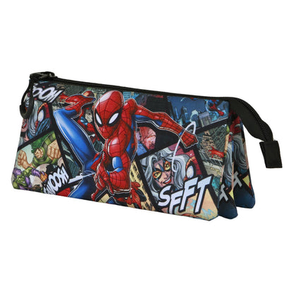 Marvel Triple Pencil Case - Spiderman Panels