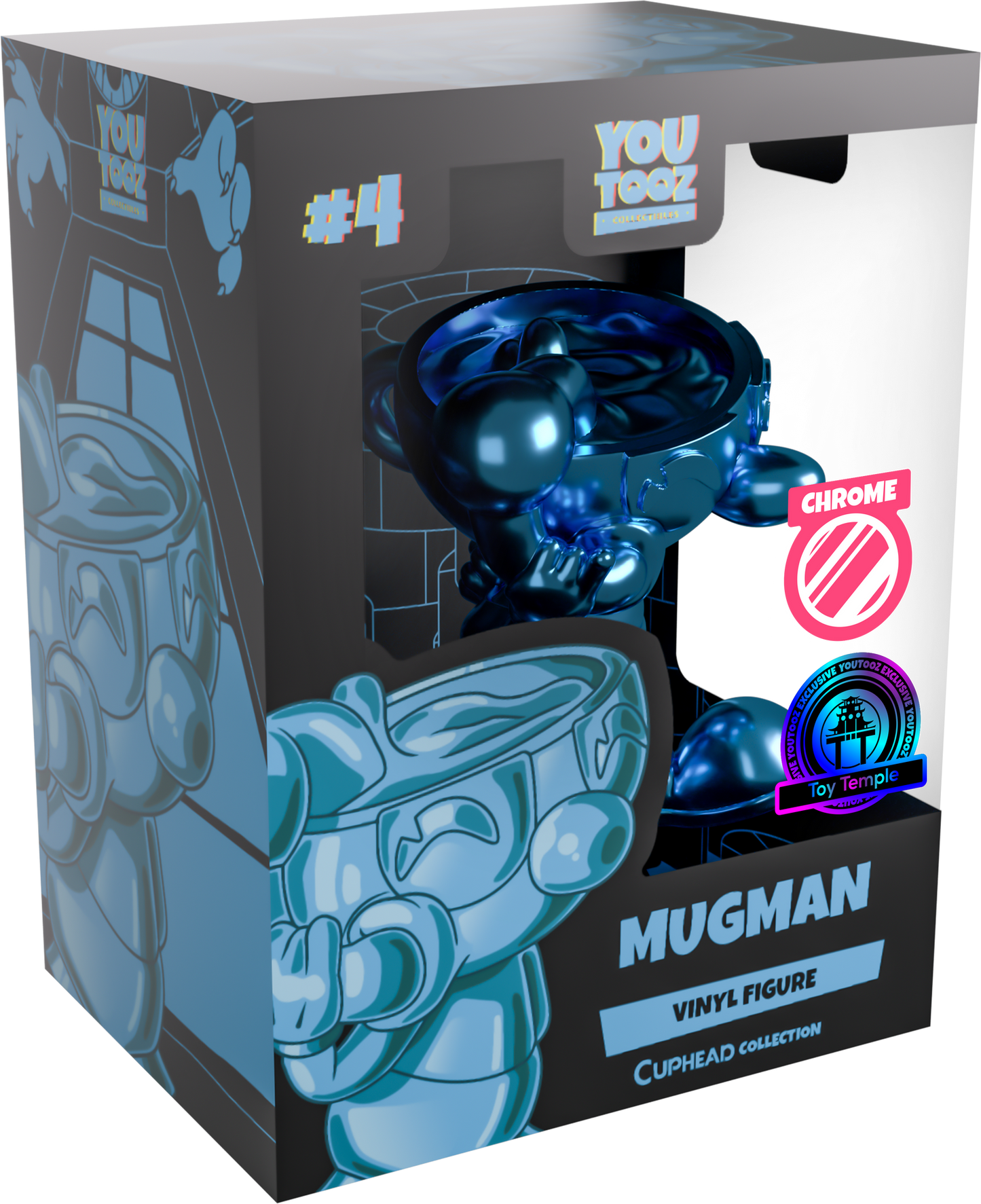 Blauer Chrom-Mugman