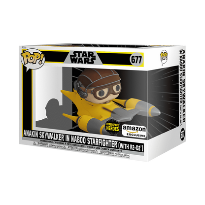 Pop! Rides Super Deluxe Anakin Skywalker dans Naboo Starfighter (avec R2-D2)